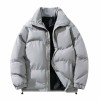 Unisex Oversized Puffer Jacket - Stand Collar Thickened Warm Winter Couple Coat